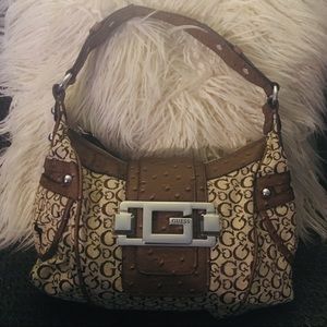 Guess brown and beige shoulder bag